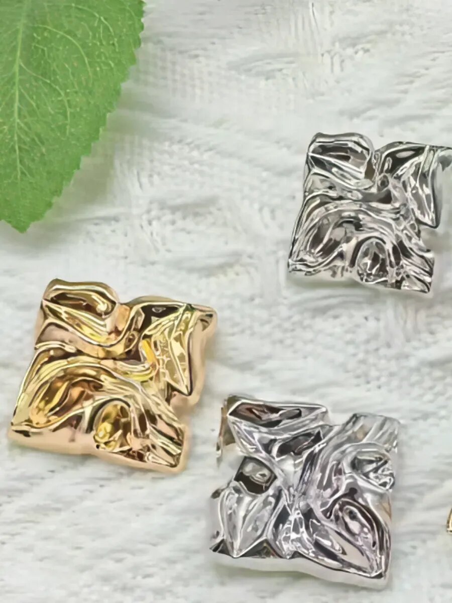 Набор металлических пуговиц в форме ромба из 5шт.