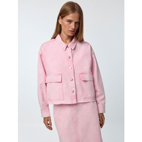 Джинсовая куртка Sela, размер L INT, розовый джинсовая куртка sela размер l int голубой