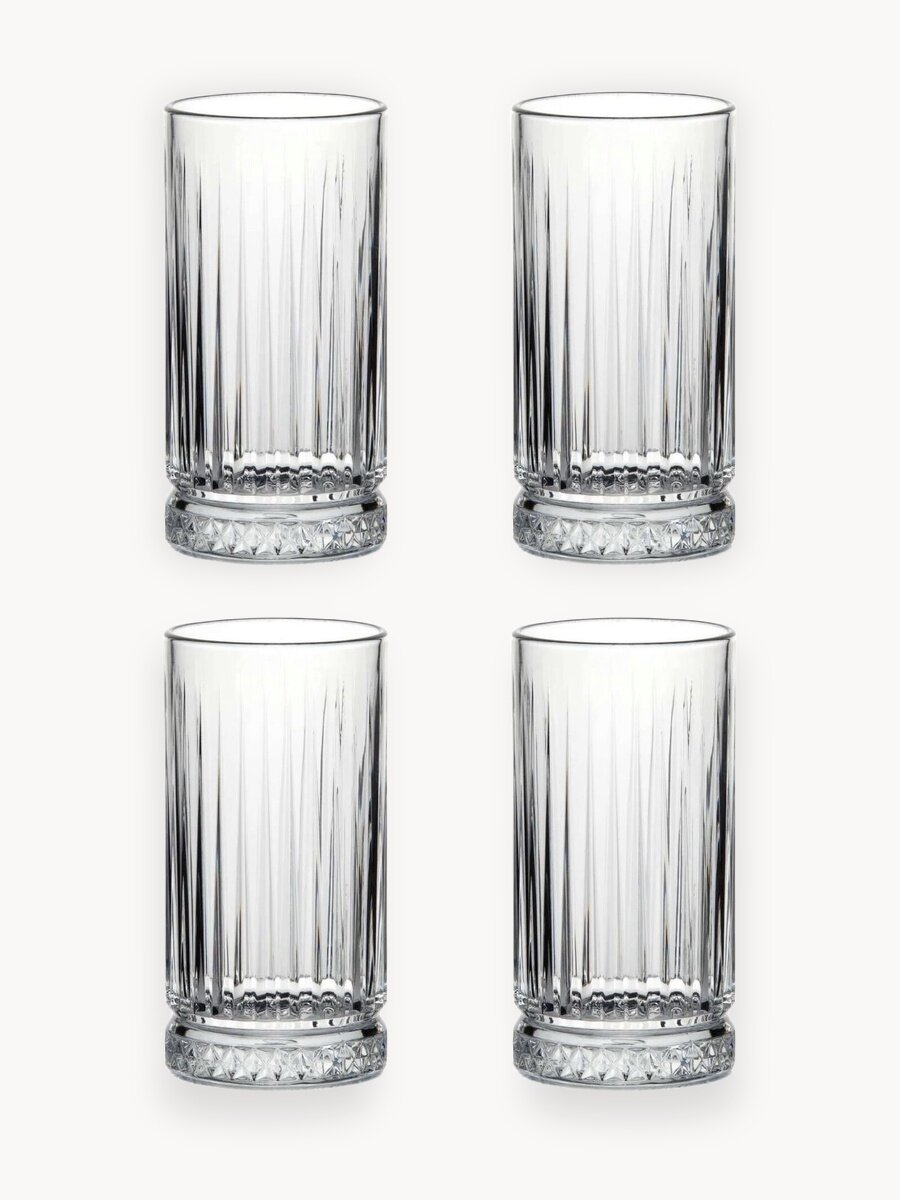 Набор стаканов Pasabahce "Elysia", стекло, 445мл, 4 шт, подарочная упаковка