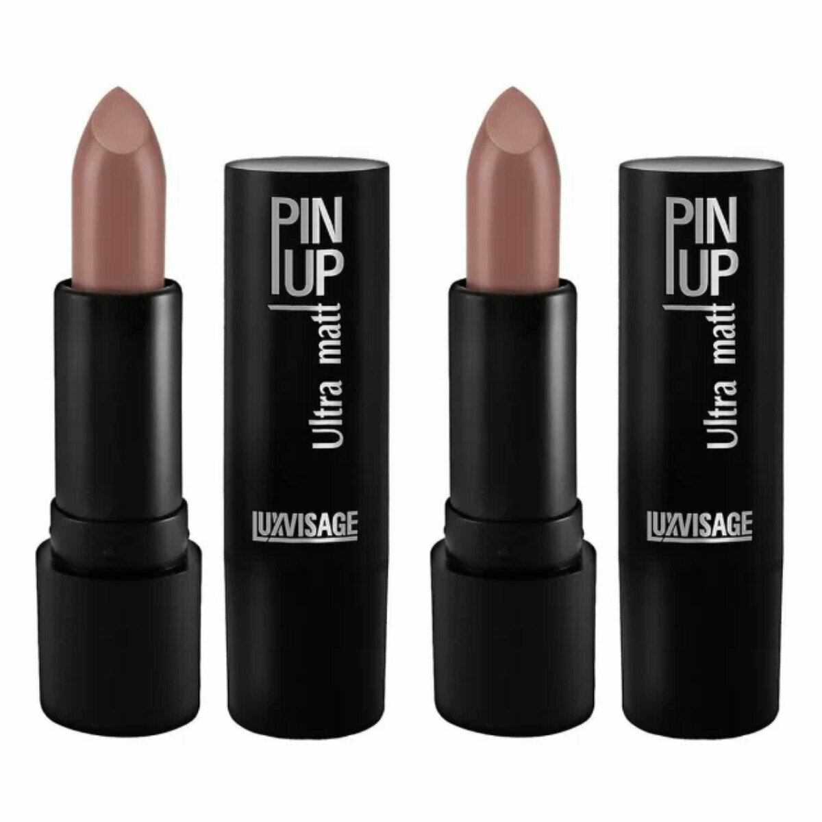 Помада для губ LUXVISAGE, PIN UP ULTRA MATT, Amanda, матовая, тон 522. 2 шт.