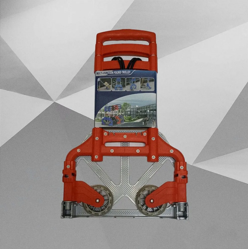 фото Тележка раздвижная красная, со жгутом, 3 размера, максимальная нагрузка 80 кг