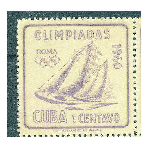 Почтовые марки Куба 1960г. Олимпийские игры - Яхта Корабли, Парусный спорт, Яхта NG
