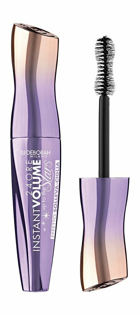 Тушь для объема и удлинения ресниц / Черный / Deborah Milano 24 Ore Instant Volume Up To The Stars Mascara