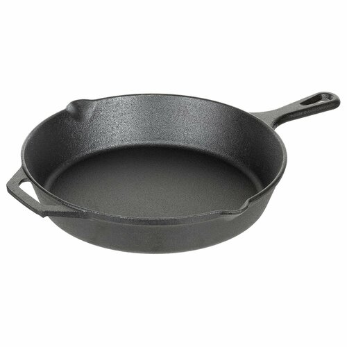 Походная посуда Fox Outdoor Cast Iron Frying Pan with Handle 30 cm сковорода чугунная vetta с деревянной ручкой 22 см