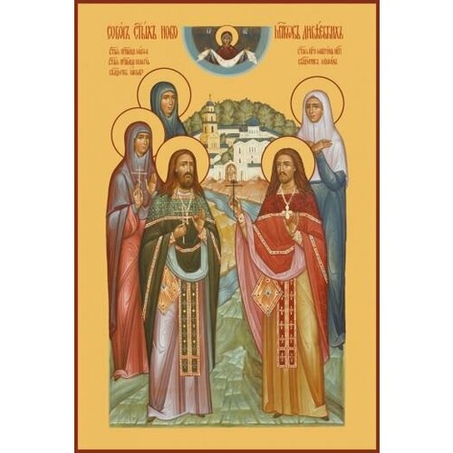 освященная икона собор пузовских и дивеевских святых на дереве Икона Собор Дивеевских святых