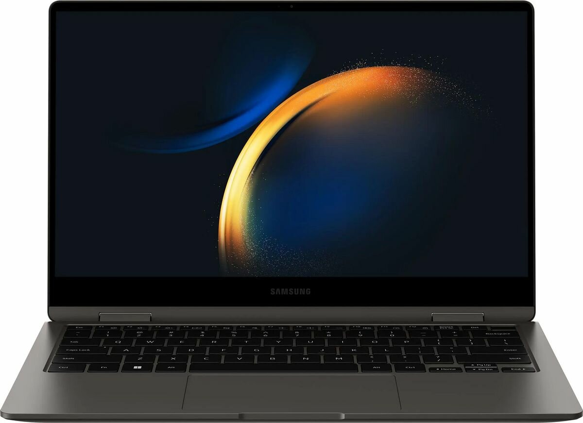 Ноутбук Samsung Galaxy book 3 360 NP730 NP730QFG-KA2US, 13.3", 2023, трансформер, AMOLED, Intel Core i5 1340P 1.9ГГц, 12-ядерный, 8ГБ LPDDR4x, 512ГБ SSD, Intel Iris Xe graphics, Windows 11 Home, графитовый