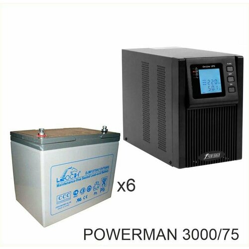 ИБП POWERMAN ONLINE 3000 Plus + LEOCH DJM1275 ибп powerman online 3000