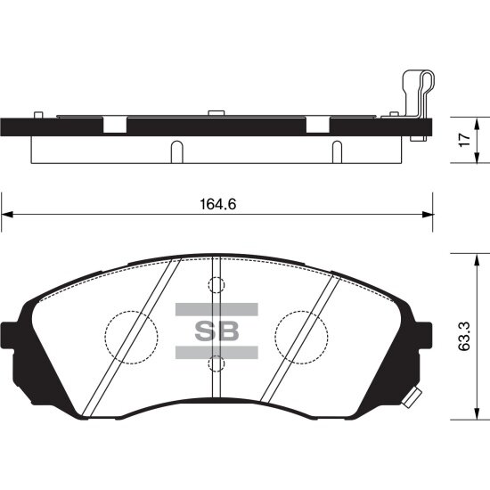 Колодки тормозные передние Sangsin Brake для Kia Carnival / Hyundai H-1/Grand Starex 07->, 4 шт