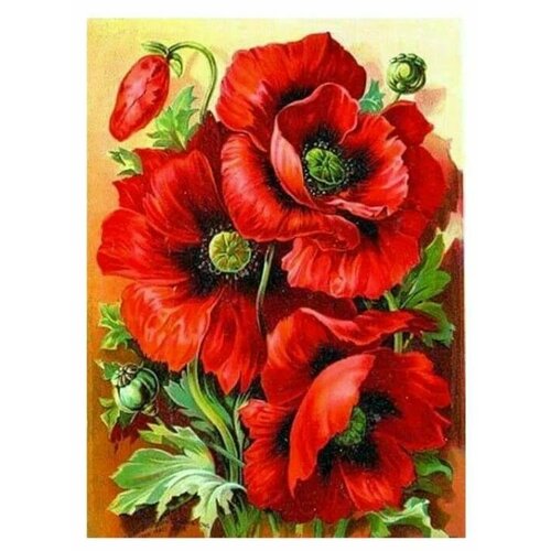 Алмазная мозаика 30х40см Маки 1146₽