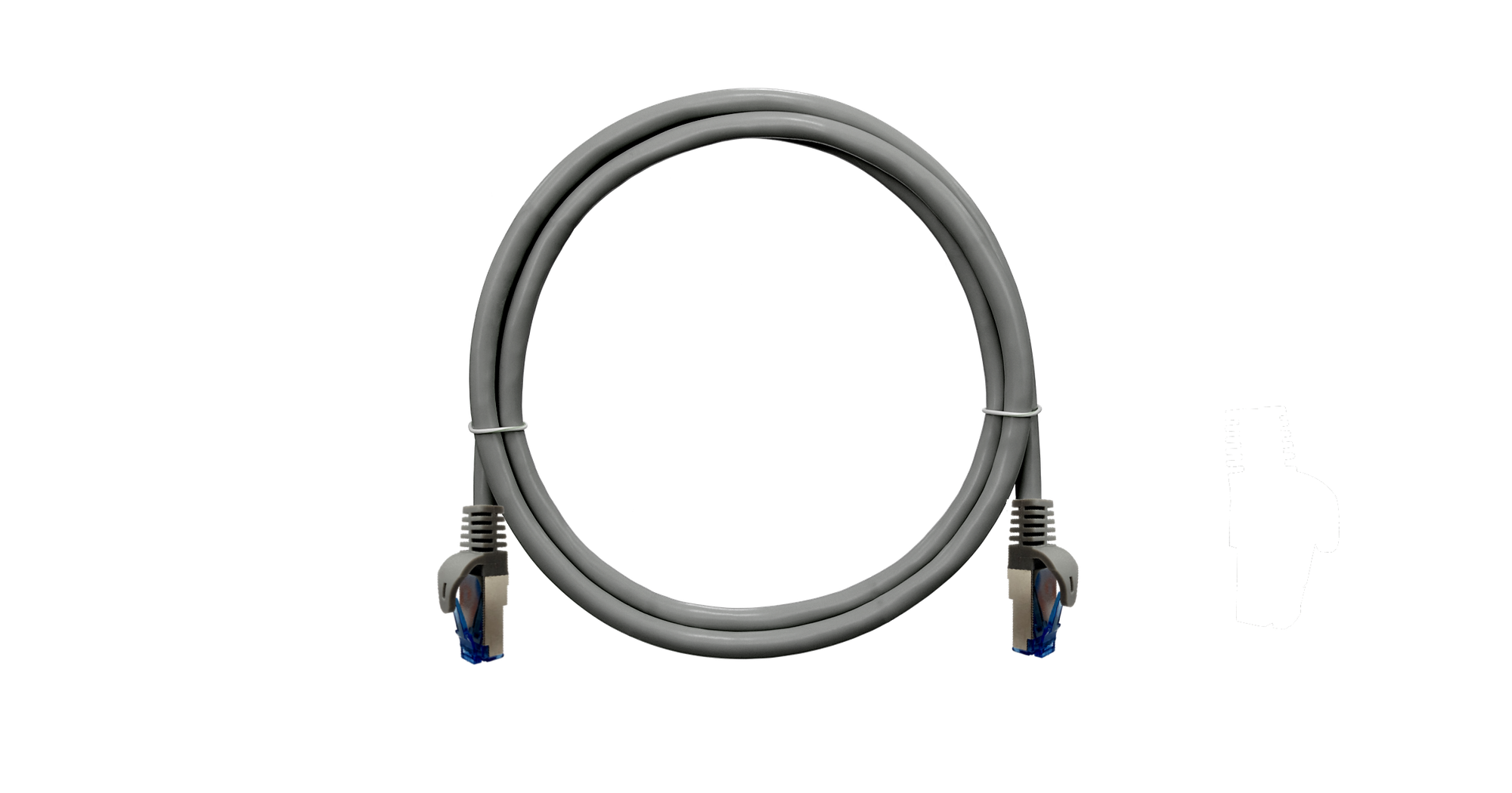 Патч-корд NIKOMAX Essential Line S/FTP 4 пары, Кат.6, 2хRJ45/8P8C, медь, 26AWG (7x0,150мм), LSZH нг(А)-HFLTx, светло-серый, 2 - фото №3