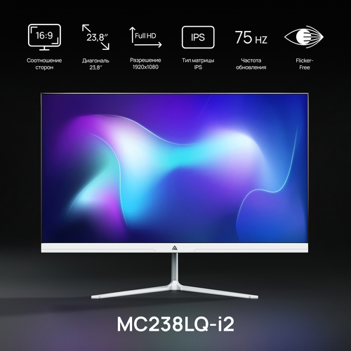 238Монитор MC238LQ-i2 ABR DISPLAY 238 FULL HD LEDIPS H75D178 A White 8999₽