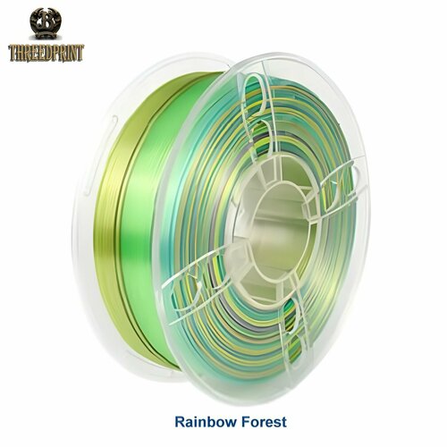 Пластик ThreeDprint PLA rainbow лес (forest) катушка нити 1.75 для печати на 3D принтере