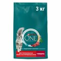 Purina One Сухой корм для стерилизованных кошек с говядиной и пшеницей 12353229, 3,000 кг, 37493