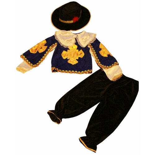 Карнавальный костюм детский Мушкетер телохранитель короля пират вар.2 LU2912-3 InMyMagIntri 104-110cm детские маскарадные костюмы мушкетер красный размер 30 рост 116 122 см