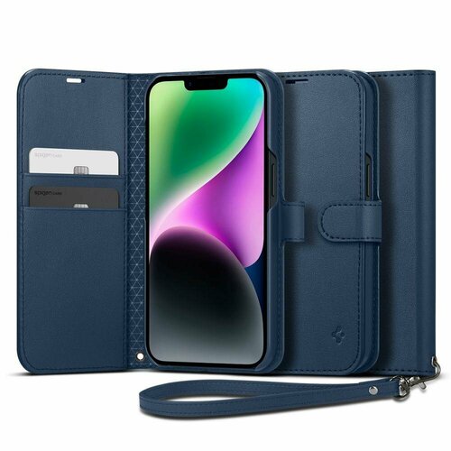 Чехол-книжка SPIGEN для iPhone 14 - Wallet S - Синий - ACS05420