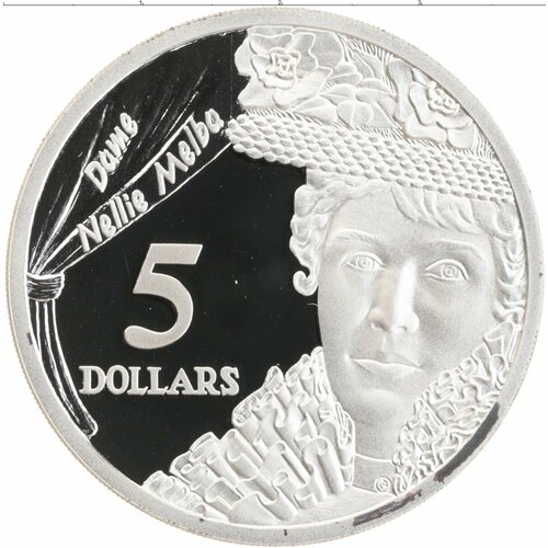 Клуб Нумизмат Монета 5 долларов Австралии 1996 года Серебро Австралийская певица - Нелли Мельба
