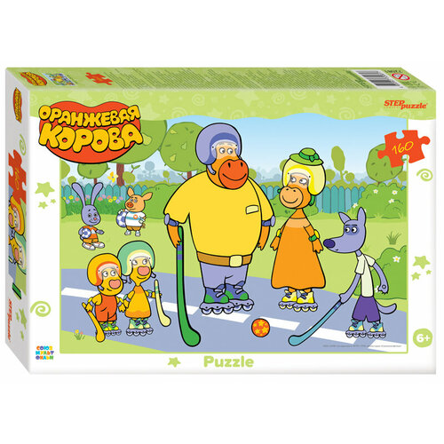 Детский пазл Оранжевая корова, игра-головоломка паззл для детей, Step Puzzle, 160 деталей мозаики пазл оранжевая корова 35 элементов