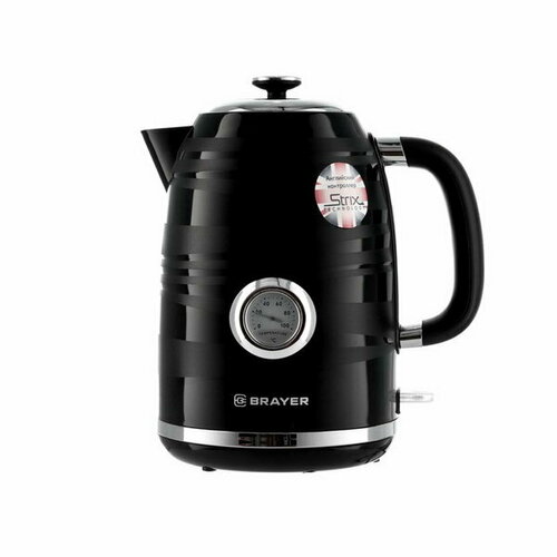 Чайник электрический 1059BR пластик 17 л 2200 Вт термометр чёрный 563900₽