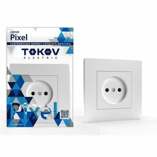 Розетка одноместная TOKOV ELECTRIC Pixel 16А IP20 без зк в сборе Белый TKE-PX-R1F-C01 478₽