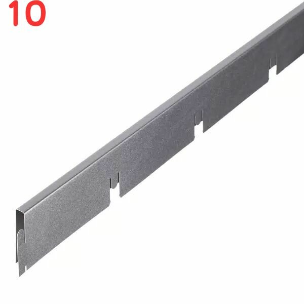 Элемент для потолка грильято 100х100х40х10 мм мама 0,6 м серый металлик (10 шт.)