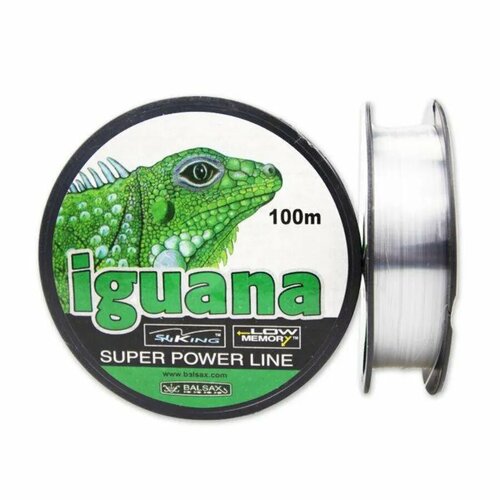 леска монофильная хок ultra 0 35мм Универсальная монофильная прозрачная рыболовная леска Iguana, диаметр 0,22мм, длина 100м