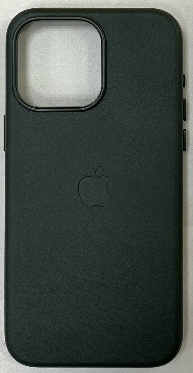 Кожаный чехол Leather Case для iPhone 15 Pro , зеленый