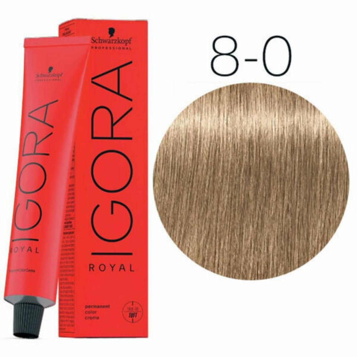 Schwarzkopf Igora Royal - 8-0 Светлый русый натуральный Стойкая крем-краска для волос 60 мл