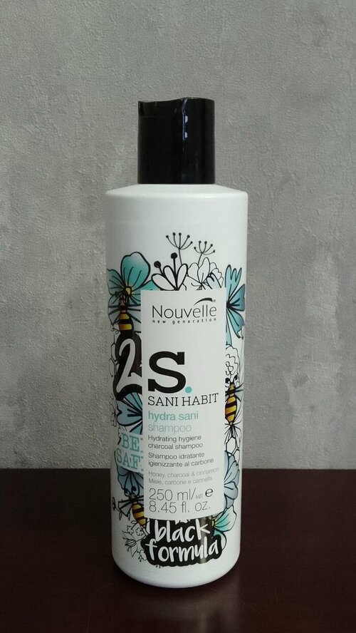 Nouvelle Sani Habit Hydra Sani shampoo 250 ml Увлажняющий гигиенический шампунь