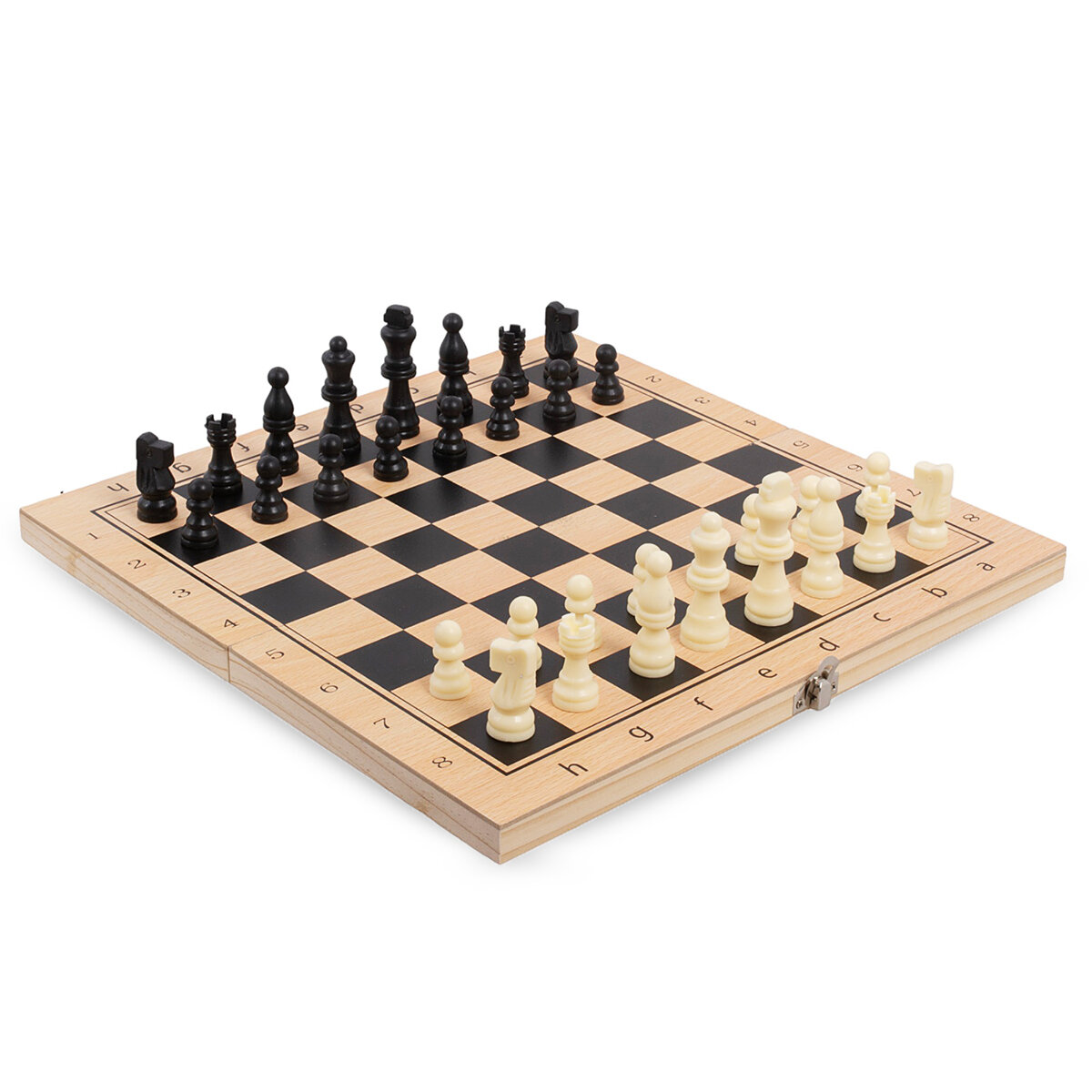 Настольная игра 3 в 1 шахматы, шашки, нарды 34х34 см (W7783) — фото 1
