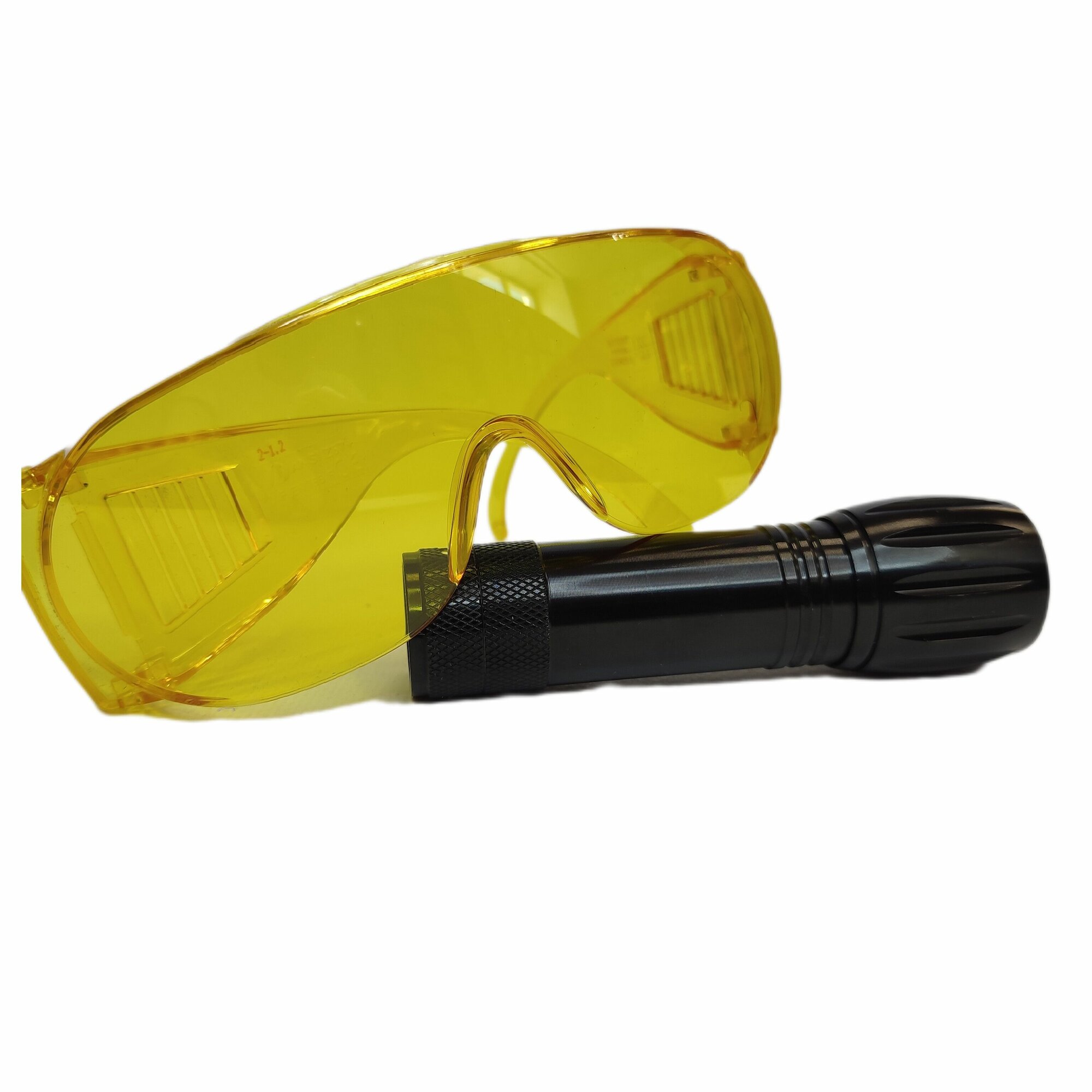 Набор для обнаружения утечек в системах кондиционирования Errecom UV-лампа Mini Bright Torch питание 3 батарейки ААА очки (RK1230)