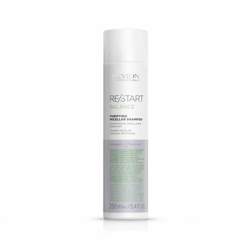 Revlon RESTART BALANCE PURIFYING - Шампунь для жирной кожи головы 250 мл rp restart balance purifying micellar shampoo мицеллярный шампунь для жирной кожи 250 мл