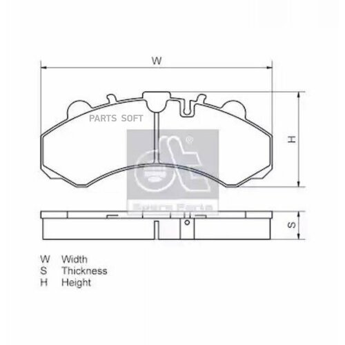 DT SPARE PARTS 695101 695101_тормозные коодки WVA29131 c рк и датч пер дисковый тормоз Meritor D-ElsaRVIMANIveco 18060₽