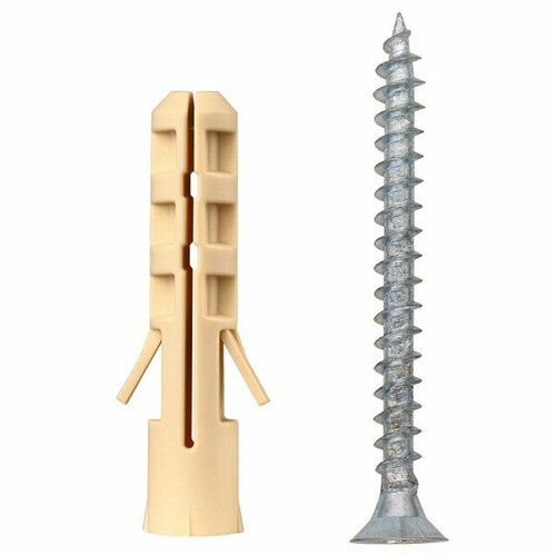 Дюбель распорный нейлоновый pnd 6x30мм c шурупом 4x40мм 140шт 1341₽