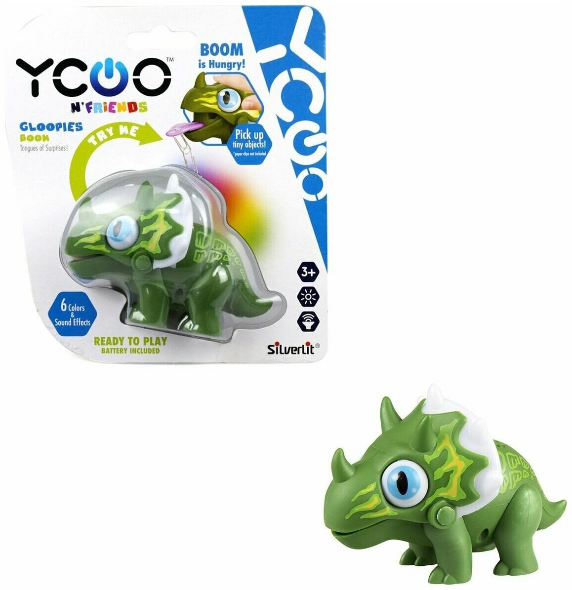 Интерактивная игрушка Питомцы Динозавр Глупи, 88581-2, зеленый