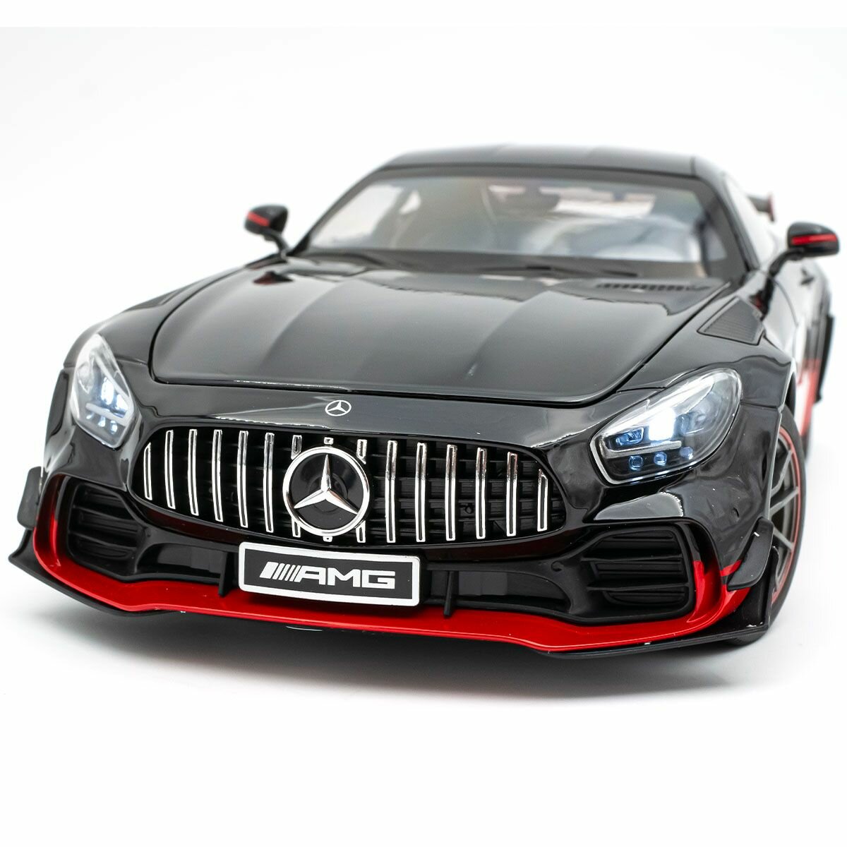 Детская машинка Mercedes GTR V8 Biturbo 1:18, коллекционная модель Мерседес 27 см