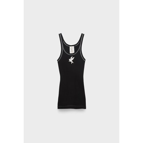 Топ One Teaspoon jett black bower bird rib singlet jett black, размер 42, черный