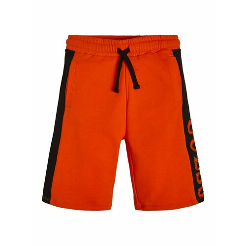Шорты GUESS, размер 16, черный, оранжевый шорты guess размер 16 синий оранжевый