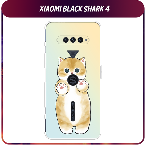 Силиконовый чехол на Xiaomi Black Shark 4/4S/4S Pro/4 Pro / Сяоми Black Shark 4/4 Про Лапки котика силиконовый чехол на xiaomi black shark 2 2 pro сяоми black shark 2 2 про dream бесконечность