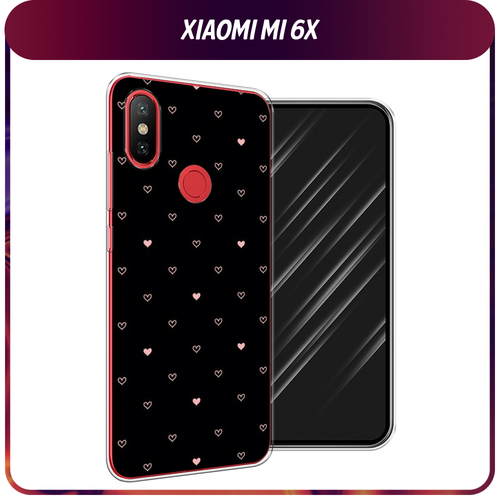 Силиконовый чехол на Xiaomi Mi 6X/A2 / Сяоми Mi 6X/A2 Чехол с сердечками силиконовый чехол на xiaomi mi 6x a2 сяоми mi 6x a2 совет свой себе посоветуй прозрачный