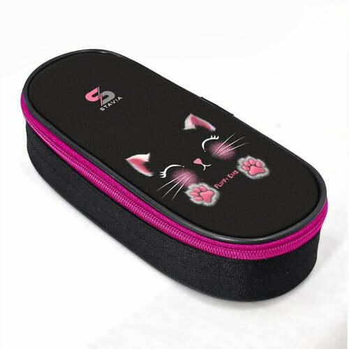 Пенал-футляр 100 х 225 х 60 мм мягкий текстильный Stavia 8734 Мордашка 1351₽