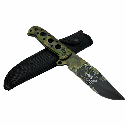 Нож К25 с символикой СВО – фиксированный клинок (Защитный камуфляж) камуфляжный нож спецназ гру с символикой сво