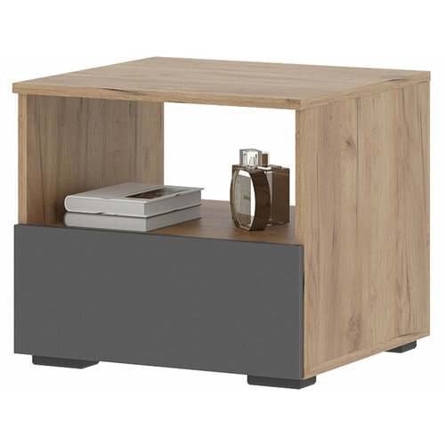 Тумба Хелен 1 ящик графитдуб крафт золотой 2625₽