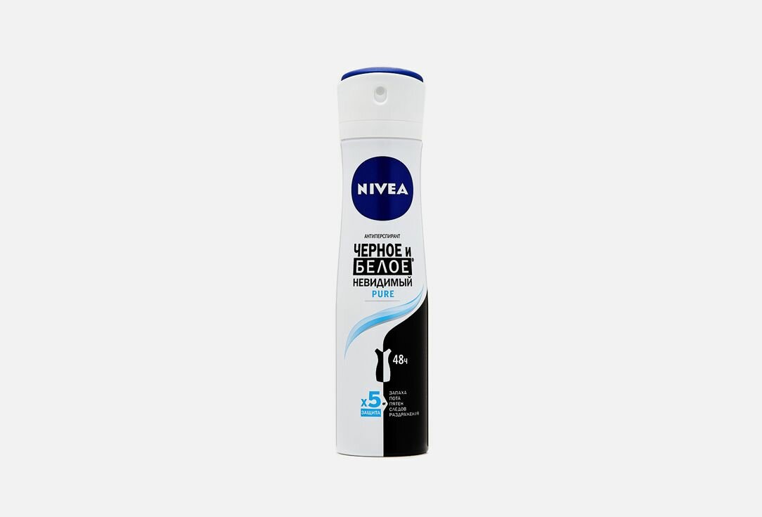 Дезодорант-антиперспирант спрей NIVEA Черное и Белое Невидимый Pure