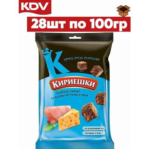 Сухарики кириешки со вкусом ветчины и сыра, 28 шт. по 100 гр