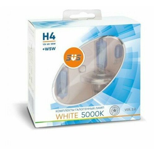 Автолампы 12V H4 60/55W White 5000K (2шт+2шт W5W) SVS Ver.2.0 SILVERSTAR 0200107000