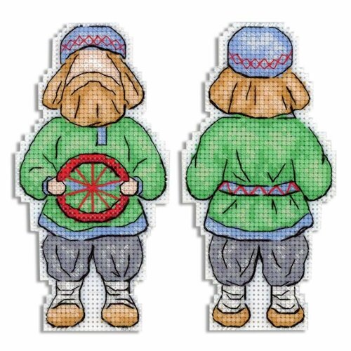 Набор для вышивания на пластиковой канве Жар-Птица Р-952 Оберег Спиридон-солнцеворот 12 х 6 см