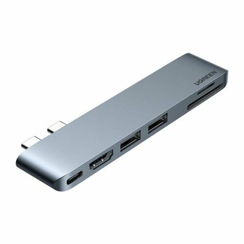 Адаптер UGREEN CM380 (80856) USB-C Multifunction Adapter мультифункциональный. Цвет: серый.
