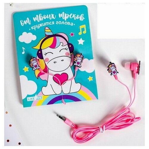 Наушники на открытке Единорог 11208см модель VBT 16 4636556 975₽