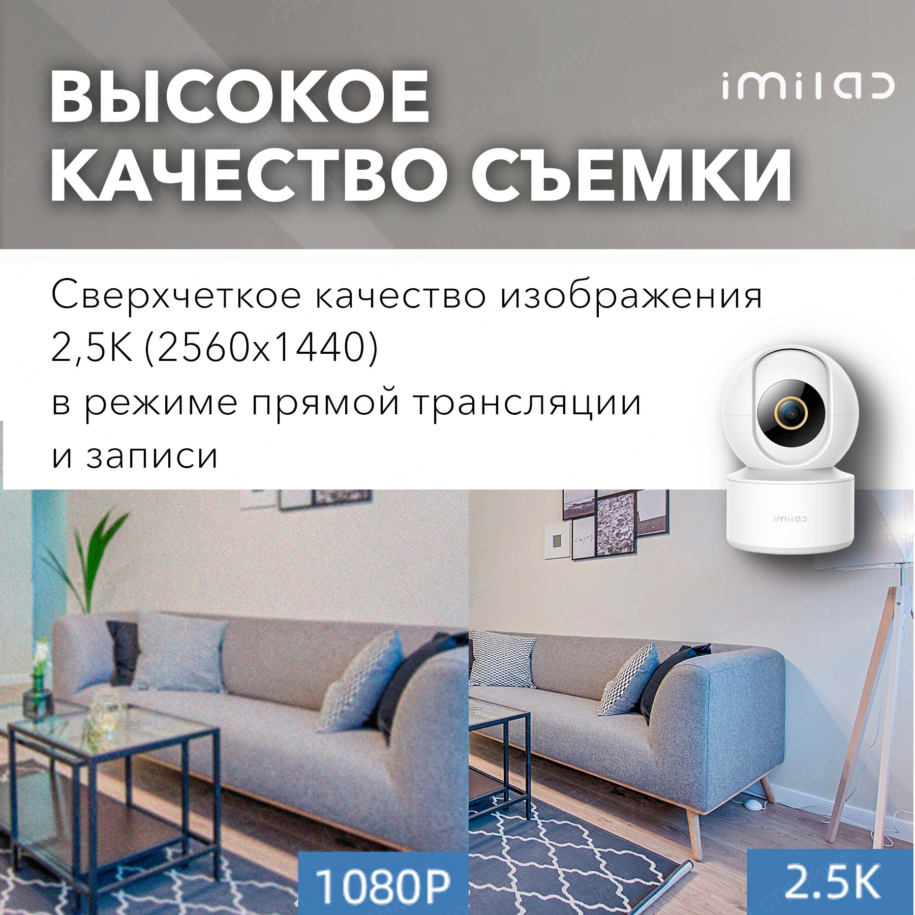 Камера видеонаблюдения wifi для дома видеоняня IMILAB Home Security Camera C21 (CMSXJ38A)