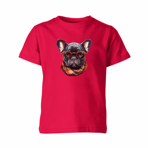 Футболка Us Basic, размер 4, розовый детская футболка mr bulli французский бульдог в очках собака рисунок 152 синий